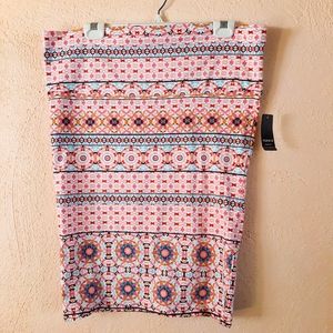 Torrid Mosaic Fold Over Mini Skirt